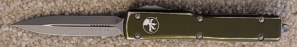 Microtech® Knives UTX-70 D/E Distressed OD Green Apocalyptic Standard 147-10 DOD