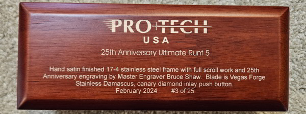 ProTech Knives 25th Anniversary Ultimate Runt 5