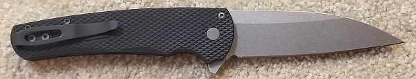 ProTech 5303 Malibu Flipper Textured black handle, Stonewash