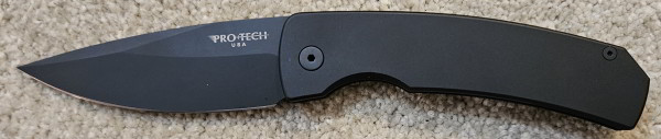 ProTech Knives M2603 Magic 2 "Whiskers" Black handle, Black Blade, All Black