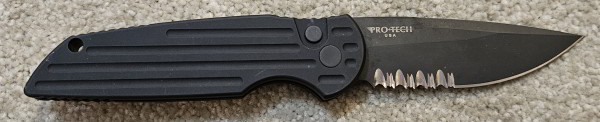 ProTech Knives TR-3 L-3 Left Hand  Black Handle