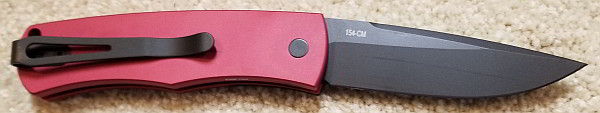 Protech BR-1.7 Red "Whiskers" Red Handle